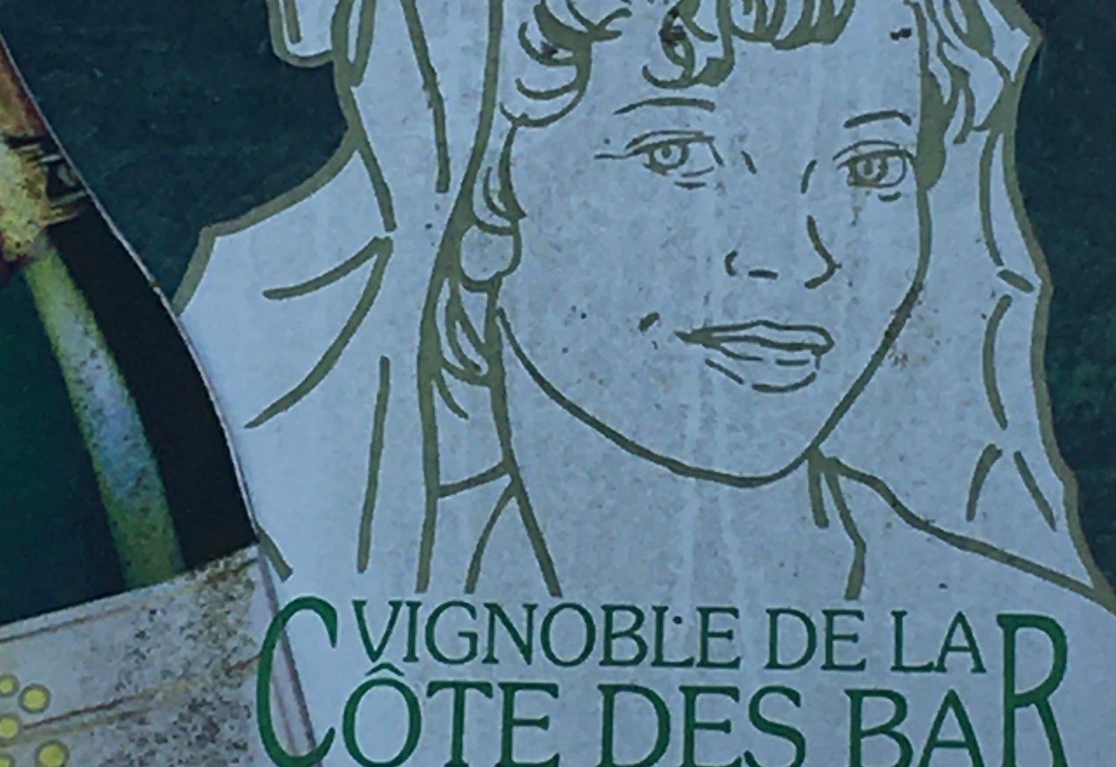Détail d’un panneau du vignoble de la Côte des Bar
